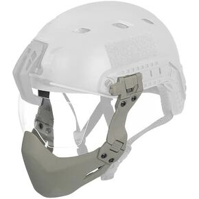 Rail Mounted Lower Face Shield for Tactical Helmets