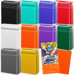 1200ct MTG Card Sleeves, Matte Trading Card Sleeves, Textured Back Penny Card Sleeve Deck Card Protectors for Baseball Football, MTG TCG Trading Sports Cards (12 Colors)