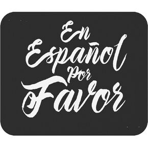 Teacher Mousepad Teaching 9" Mousemat - Spanish Teacher Gifts Maestra En Espanol Por Favor Office Poster Black Mouse Pad Computer Mouse mat