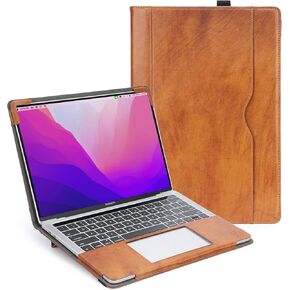 Tytx متوافق مع Macbook Pro Genuine Leather Case 13 بوصة 2016-2022 (A1989 A1706 A1708 A2159 A2289 A2251 A2338 M1 M2) غلاف Folio Protect