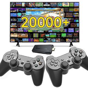 2025 Upgraded Game King:Retro Game Console,Retro Game Stick with 20,000+ Games,4k Hdmi Output Game Stick,TV-Connectable Game Stick,Plug and Retro Play Video Games for Tv,Wireless Game Stick.Black64
