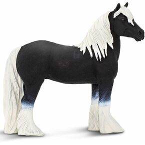 Safari Ltd. Gypsy Vanner Stallion تمثال - مفصل 4.5 بوصة نموذج النموذج البلاستيكي - لعبة تعليمية ممتعة للأولاد والبنات والأطفال الذين تتراوح أعمارهم بين 3+
