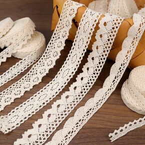 Idongcai Cotton Lace Trim عتيقة الدانتيل الشريط الكروشيه الدانتيل الدانتيل حافة الاسترسخ لزفاف الزفاف الزفاف حزمة عيد الميلاد DIY STURN