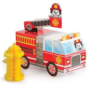 الإبداع تحويل 332201 مركزية 3D FireTruck ، مقاس واحد ، متعدد الألوان
