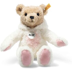 Steiff Teddy Bear in Bunny Hoodie Costume ، سنة الأرنب ، Teddybear محشو بالحيوان ، لعبة الدب الفخمة المحببة ، قابلة للغسل ، 11 بوصة