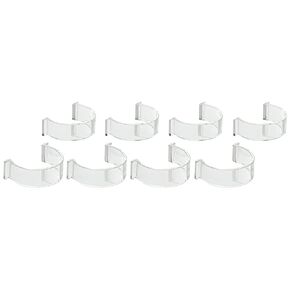 يحصل. مجموعة Clips-Plain-PC-Cl واضحة من 8 مقاطع زجاجة صلصة صلصة ، بولي كربونات (حزمة من 8)