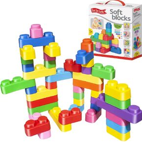 -Super Soft Building Blocks for Toddlers Ages 1-3 Years– Teaches & Enhances Creativity and Fine Motor Skills- STEM Building Set - 42 Pieces
