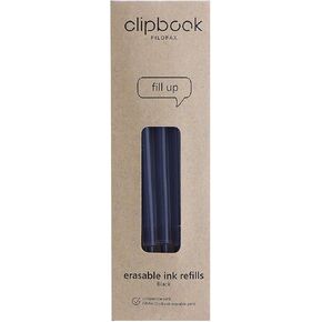 Filofax Black Erasable Ballpoint Pen Sills - Pack 3