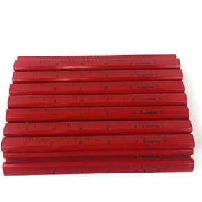 أقلام الرصاص Red Lead Carpenter ، أقلام الرصاص الخشبية مع المسطرة المطبوعة ، مصنوعة في الولايات المتحدة الأمريكية (24 مجموعة قلم رصاص)