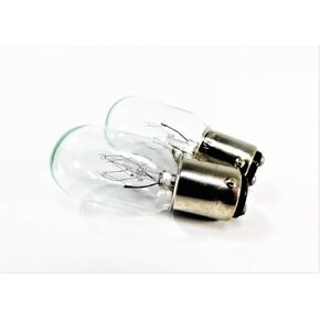 ID: 2PCW. 2 New Generic Clear Push-in Sewing Machine Light Bulbs, 120V-15W, Compatible with, not Manufactured by Kenmore. Will fit 385 Series, Plus Others as Below: