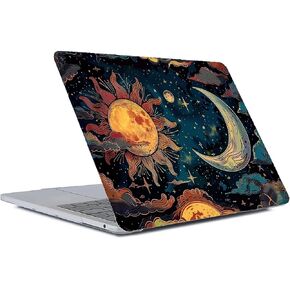 بالنسبة إلى MacBook Air 15 بوصة من شمس Clear Case وتألق القمر ضد الأنماط 2023 نسخة من M2 A2941/M4 A3241 Class Hard Shell Case Case