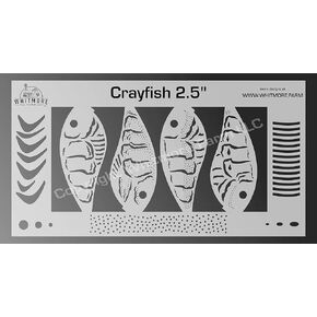 Crayfish Fishing Lure Airbrush Stencil #1-2.5 Inch