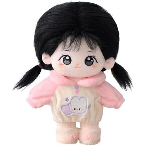 دمية Calembou Plush ، 20 سم دمية قطنية لطيفة مع هيكل عظمي ، أنيمي أفخمات ناعمة حشو دمية ، Kawaii Plush Gift مع ملابس الدمية (دمية وملابس-بلولو)
