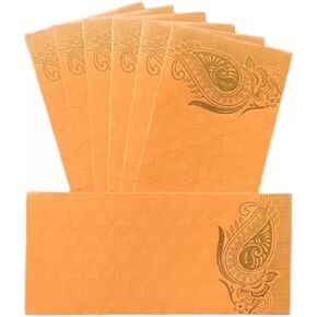 25 Pcs AMBI Carry printed Designer Money Envelope Metallic Paper Printed Envelopes for Wedding, Baby Shower, Anniversary, Festival and other ocassions (Green)