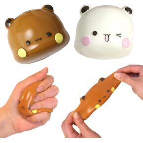 2pcs bubu و dudu taba squishy animal toys ، quishies لطيف kawaii قرصة عائلة الضغط على لعبة الحسية