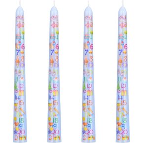 Nuanchu 4 Pcs 10 Inch Advent Festive Christmas Calendar Candle 24 Numbers Countdown to Christmas Red Christmas Advent Candle Xmas Advent Countdown Candle Advent Calendar Candles for Christmas Gifts