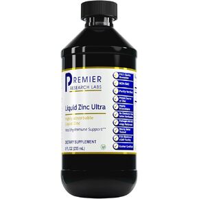 Premier Research Labs Liquid Zinc Ultra - Highly Absorbable Liquid Zinc - Supports Healthy Immune System - Non-GMO, Vegan - 8 Fl Oz (47 Servings)