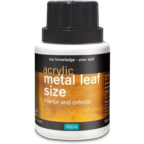 Polyvine Metal Leaf Size 100ml Gold & Metal Acrylic Adhesive
