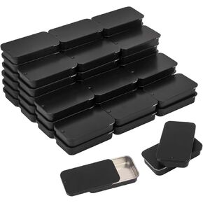 50 PCS 2.36x1.3x0.43 بوصة ، حاويات القصدير العلوي ، حاوية صندوق الصفيح ، صناديق تخزين مع غطاء للعناصر الصغيرة ، مثل الحلوى ، كابل USB ، حبوب منع الحمل ، قرط ، حرفة المجوهرات ، إلخ