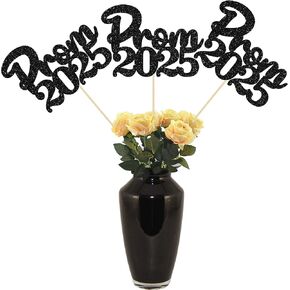 Gyufise 12pcs Prom 2025 Concpiece Sticks Prom Night Party 2025 التخرج طاولة العصي زهرة فئة 2025 زخارف الأزهار لعام 2025 لحفلات حفلة التخرج الذهب
