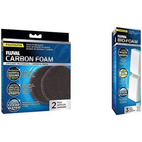 Fluval FX4/FX5/FX6 Aquarium Filter Media Bundle, Bio-Foam and Foam Pads, Replacement Filter Media