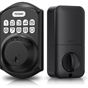 TEEHO TE001 Keyless Entry Door Lock with Keypad - Smart Deadbolt Lock for Front Door with 2 Keys - Auto Lock - Easy Installation - Satin Nickel