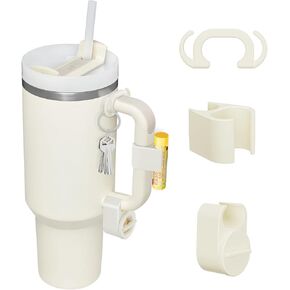 Set of 3 Pcs Accessories Compatible With Stanley Cup 40oz 30oz Quencher H2.0 Tumbler, Includes Ring Holder, Chapstick Holder and Key Holder for Stanley Cup Accessories 40 oz Clip-On Handle Attachments
