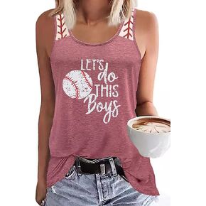 Heyo Baseball Mom Tank Tops Baseball Mama T Shirt فرك بعض الأوساخ