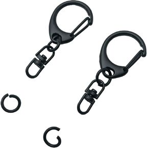 50PCS Lobster Clasp Keychain Kit مع خاتم القفز المفتوح ، مقطع سلسلة المفاتيح ، خطاف SNOPEL LANYAR