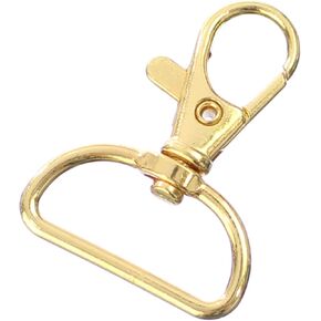CleverDelights 1 "Clasps Wide Swivel Lobster - Gold Color - 100 Pack