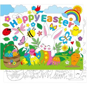 Canifortune 24 Pack Easter Coloring Poster للأطفال عيد الفصح Colling Colling Bunny Egg Crafts for Kids Classroom School Home Party Party