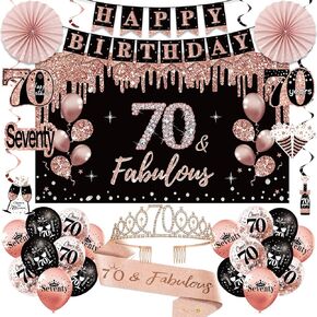 ديكورات عيد ميلاد 60 للنساء ، و 33 ٪ من 60 عيد ميلاد التاج وساش ، والذهبية السوداء الذهب السعيد 60 عيد ميلاد البالونات الخلفية معلقة دوامات المشجع