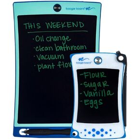 Boogie Board Jot Starter Kit with Jot Reusable Writing Tablet (8.5 in) and Jot Pocket Reusable Notepad (4.5 in), Bahama Blue