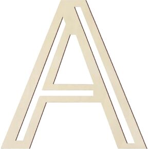 Wooden Letters 8 Inch for Crafts, Hollow Cut Wood Letters A Cutout Unfinished Alphabet Wooden Letters for Wall Decor DIY Painting Home Party Nursery Decor in Kuwait