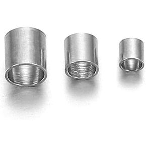 150pcs/Lot Silver 1.5 2.0 2.5 مم أنبوب فاصل سدادة من أجل DIY موصلات الأسلاك المجوهر