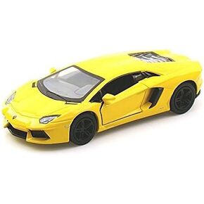 Kinsmart Lamborghini Yellow Aventador LP700-4 يموت سيارات طراز المصبوب ، 1:38 مقياس