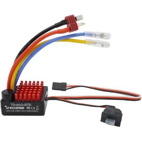 60A Brushed ESC Electronic Speed Controller Waterproof for 1/10 RC Car RC Boat for use with 540/550 motors (T plug)