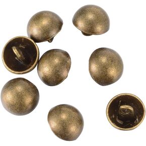 PH PandaHall About 20 Pcs 27mm Diameter Alloy Sewing Buttons Shank Blazer Half Round Sport Woolen Coats Buttons for DIY Craft (Gunmetal)