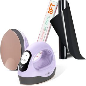 Htvront Mini Heat Press ، 3 في 1 آلة الضغط الحرارية للقبعات القبعات القبعات مع لوحة منحنية مسطحة أكبر ، درجة حرارة ووقت مخصص ، شاشة رقمية ، وظيفة الذاكرة وفيروس نقل الحرارة - 12 "× 8 قدم أسود