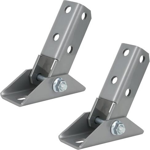 2Pcs Adjustable Brace Fitting, Fit for 1/2" Bolt in 1-5/8" Strut Channel 180 Degree Turn Joint Connector Bracket,Solar Panel Bracket Base, Black in Saudi Arabia
