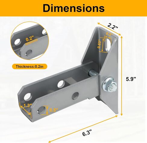 2Pcs Adjustable Brace Fitting, Fit for 1/2" Bolt in 1-5/8" Strut Channel 180 Degree Turn Joint Connector Bracket,Solar Panel Bracket Base, Black in Saudi Arabia