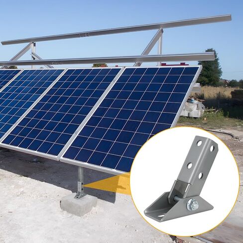 2Pcs Adjustable Brace Fitting, Fit for 1/2" Bolt in 1-5/8" Strut Channel 180 Degree Turn Joint Connector Bracket,Solar Panel Bracket Base, Black in Saudi Arabia