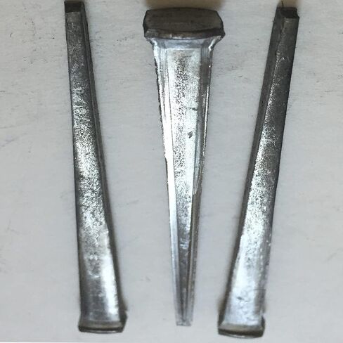 2.5"- CUT COMMON NAILS - Metallic Color - Antique rustic restoration accent nails for hanging, furniture, cabins, shutters & flooring – Decorative clavos nails – Distinct SQUARE HEAD Nail – 2.5 in in Kuwait