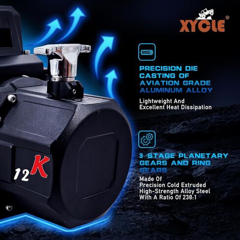 13,500LBS12V Electric Winch ATV/UTV Off-Road Winch Synthetic Rope Electric Winch Traction Winch Tugboat Winch SUV 4-Drive Off-Road Vehicle in Kuwait