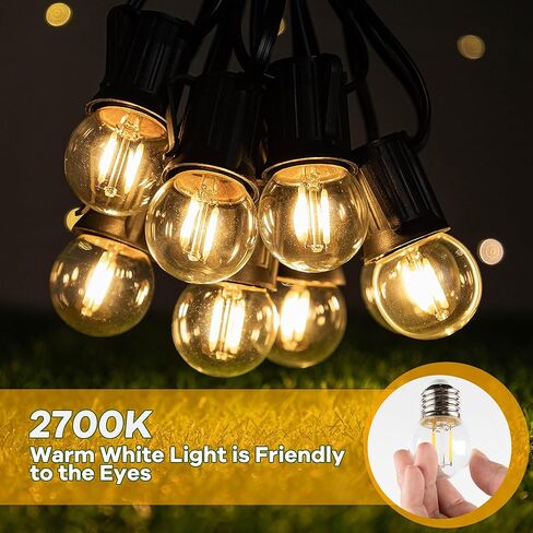 G40 مصباح كهربائي منخفض واط لمبة Edison LED Mini Globe لمبات الإضاءة 1W أي ما يعادل 10Watt المتوهجة E26 قاعدة لولبية LED لمبات بيضاء دافئة للغاية 2200K، غير قابلة للتعتيم (G40g-2pack) in Kuwait