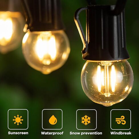 G40 مصباح كهربائي منخفض واط لمبة Edison LED Mini Globe لمبات الإضاءة 1W أي ما يعادل 10Watt المتوهجة E26 قاعدة لولبية LED لمبات بيضاء دافئة للغاية 2200K، غير قابلة للتعتيم (G40g-2pack) in Kuwait