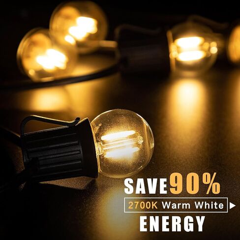 G40 مصباح كهربائي منخفض واط لمبة Edison LED Mini Globe لمبات الإضاءة 1W أي ما يعادل 10Watt المتوهجة E26 قاعدة لولبية LED لمبات بيضاء دافئة للغاية 2200K، غير قابلة للتعتيم (G40g-2pack) in Kuwait