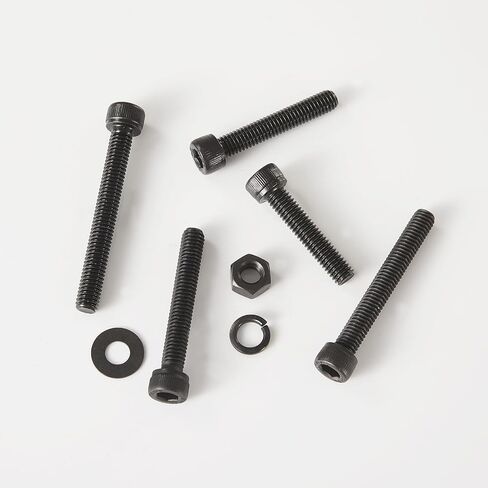 50PCS M5 x 50mm 60mm 70mm 80mm, Hex Socket Head Cap Screws Bolts Nuts Kit, 12.9 Grade Alloy Steel, Black Oxide Finish, Metric Allen Drive, Fully Threaded in Kuwait