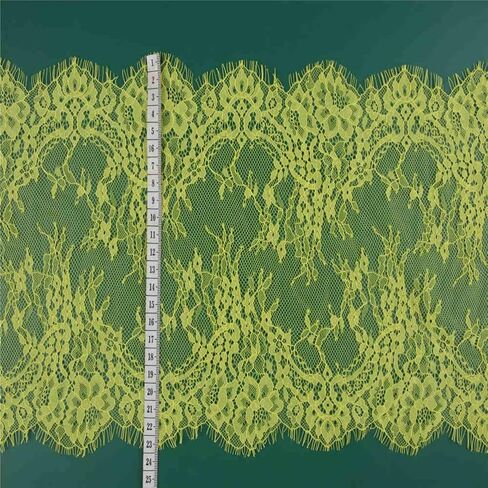 9 Inch Wide by 3 Yard Lace Ribbon Trim Floral Pattern Embroidered French Eyelash Colored Lace Fabric Material for Clothes Bridal Wedding Dress Sewing Home Decoration,Light Purple in Kuwait