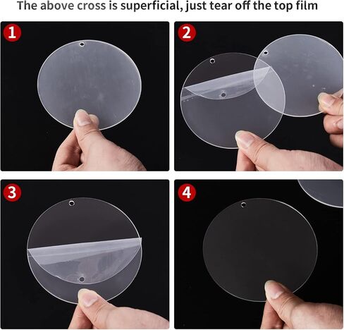 100pcs with Holes 1inch Blank Mini Acrylic Round Sheets, 2mm Thick Clear Circular Blank Tags for DIY Mini Pendant Jewelry Crafts Making Materials in Kuwait